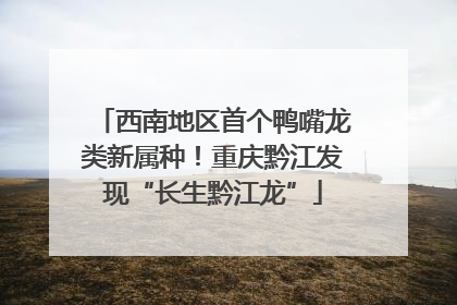 西南地区首个鸭嘴龙类新属种！重庆黔江发现“长生黔江龙”